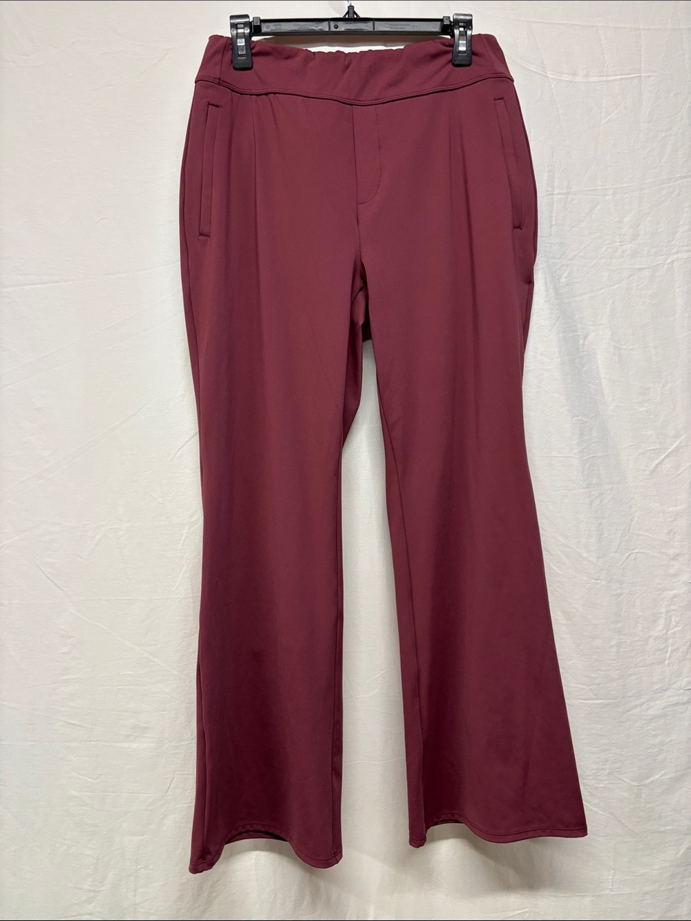 HALARA Maroon Pull-On Flare Track Pants